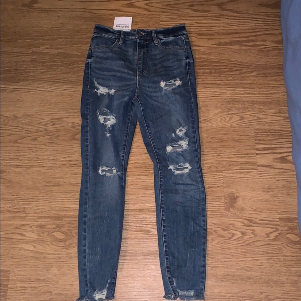 Garage Ultra High Rise ripped jeans size 3